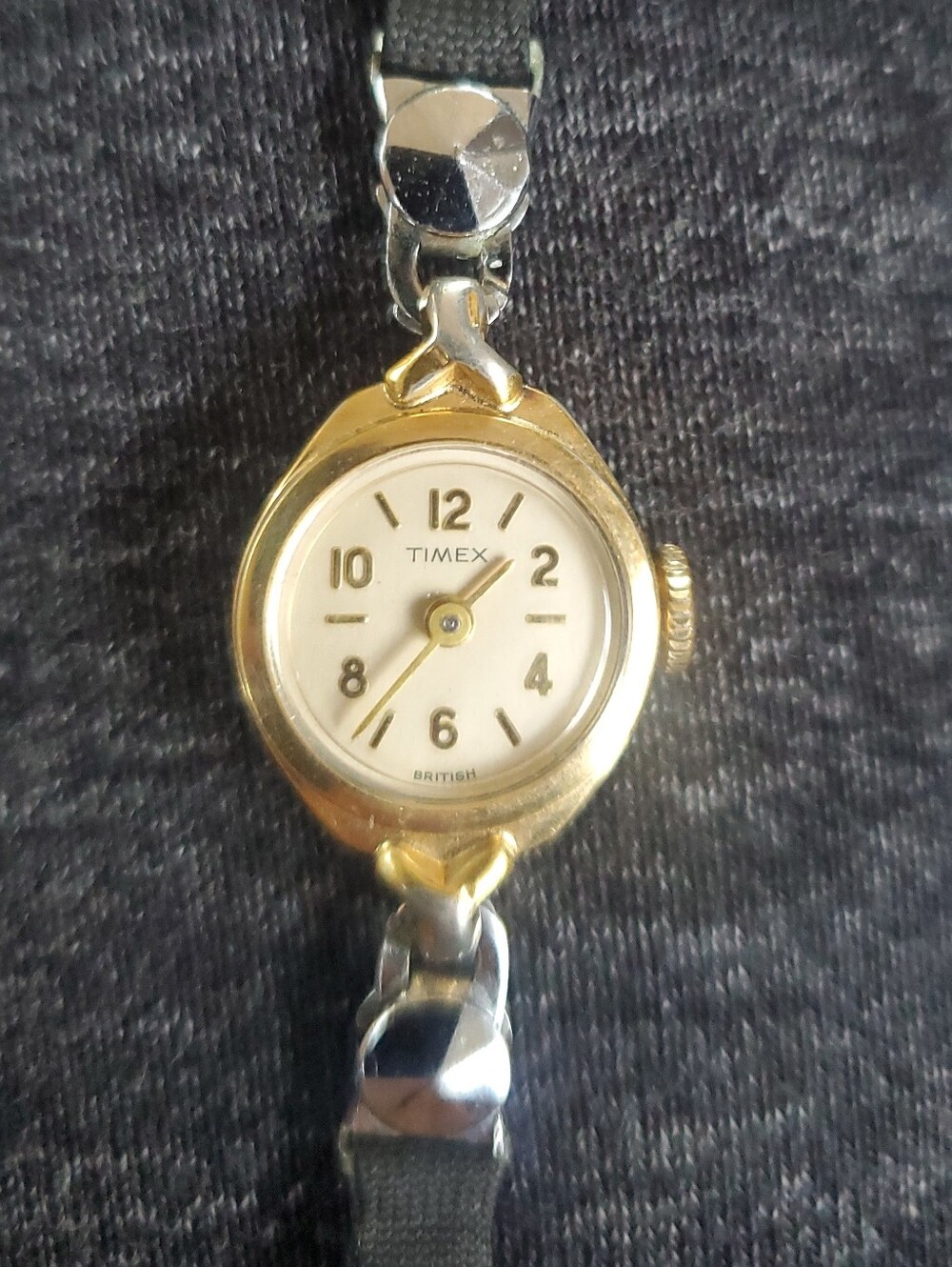 Timex Women's Gold-Tone Round Dial Watch - Gold and Silver
